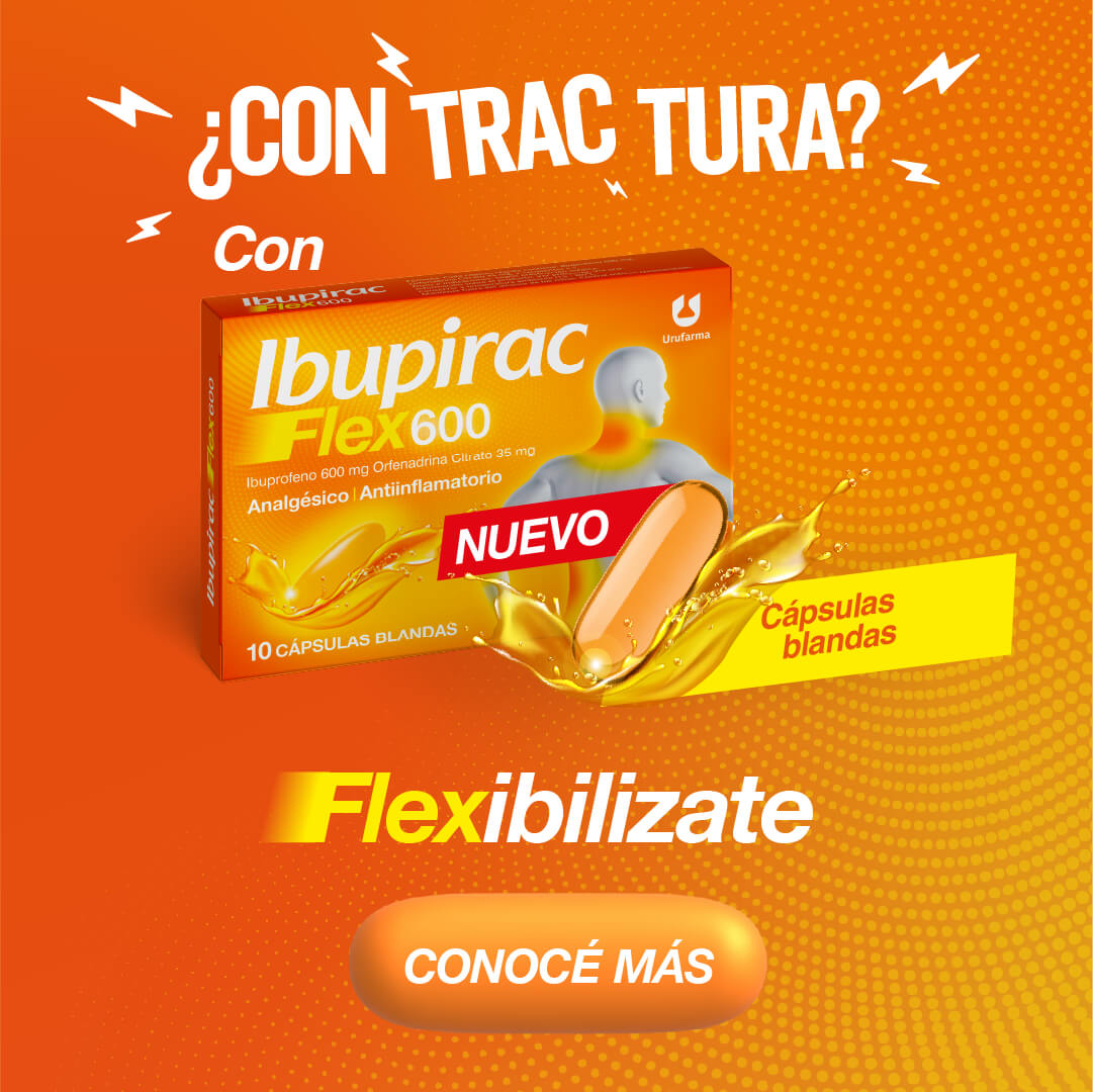 Urufarma | NUEVO IBUPIRAC FLEX 600 CÁPSULAS BLANDAS